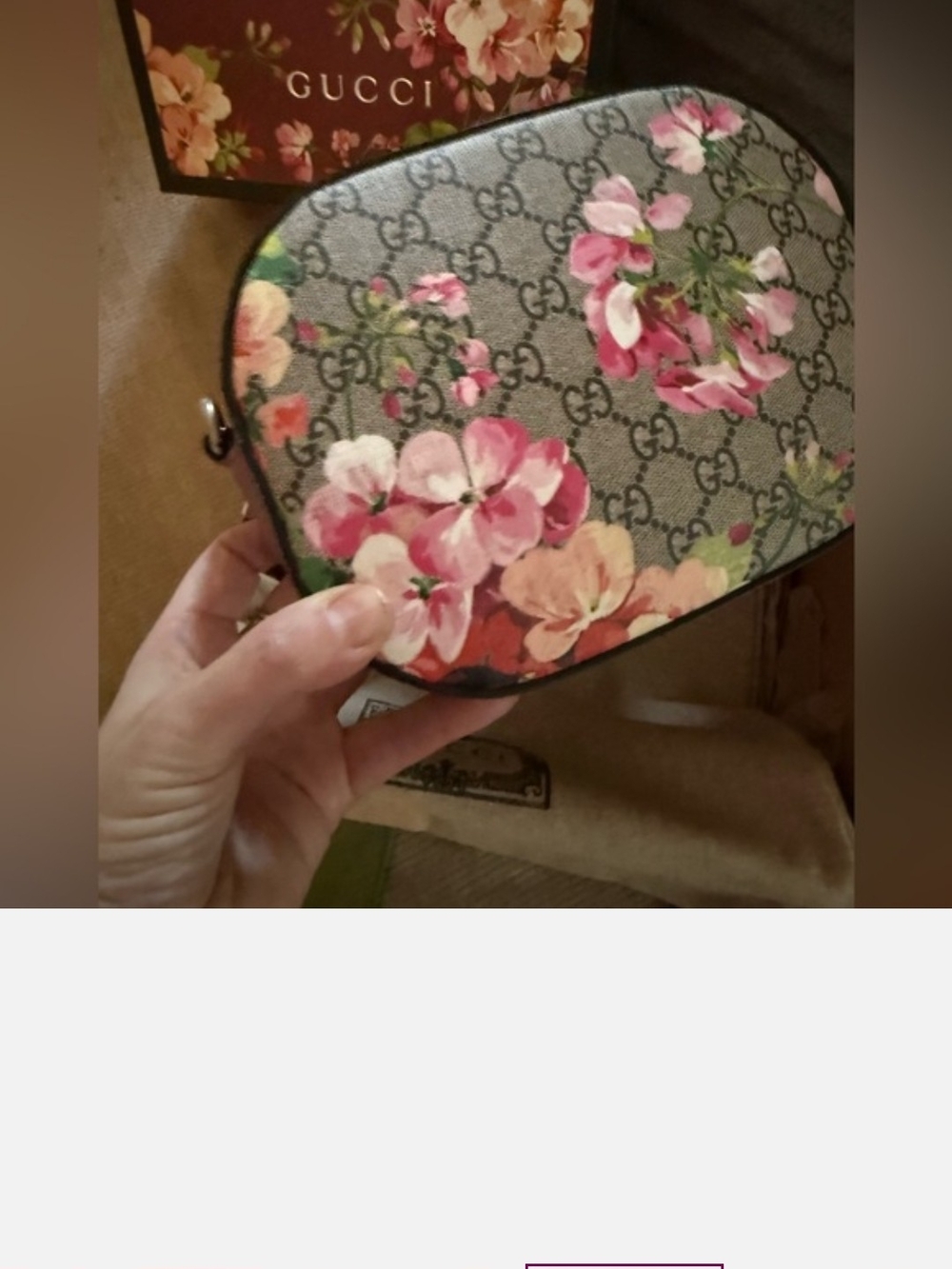 24 Hour Sale Gucci Pink Floral GG Supreme Crossbody Bag - Picture 11 of 11